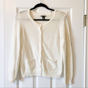 H&M Ivory Fine Knit Cardigan